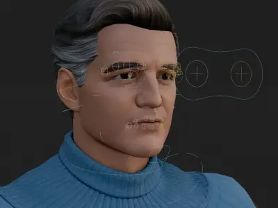 Sue Storm 3D Model Fortnite Invisible Woman Rigged PBR Low-poly 3D model