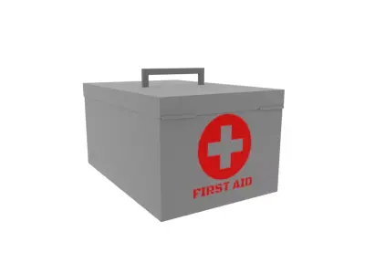 First aid bag Low-poly 3D model