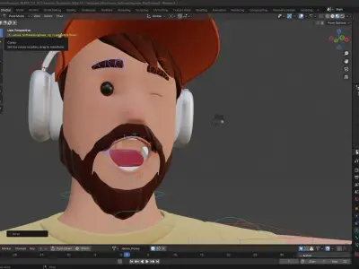 Cartoon Software Developer Low-poly 3D model