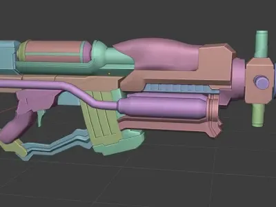 Sci-Fi Poison Gun Low-poly 3D model