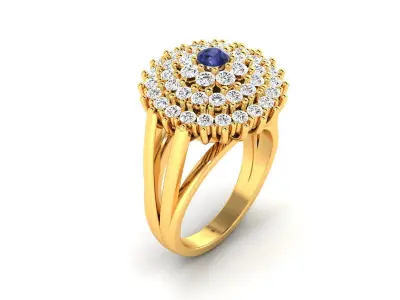 solitaire ring 3dm stl render detail  3D print model