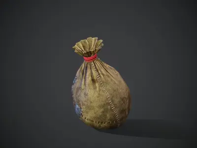 Bagful bag Low-poly 3D model