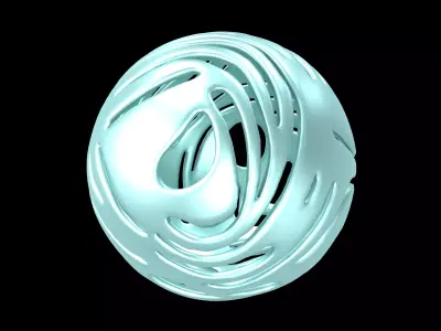 Abstract Sphere v14 004 Low-poly 3D model