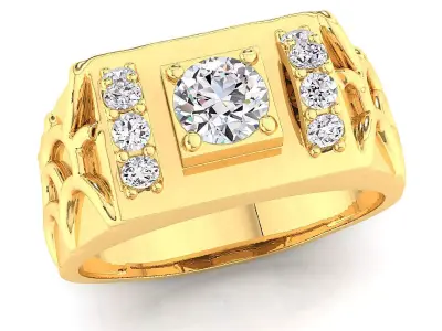 Small fancy mans ring 3D print model