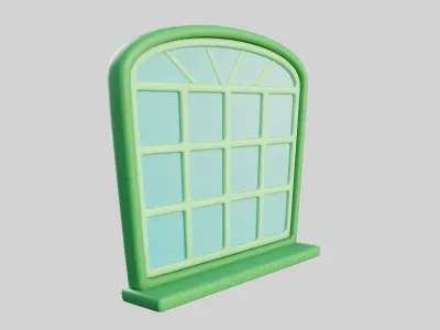 Cartoon Window 30b 3D model