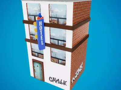 Hotel Cartoon Simple  3D model
