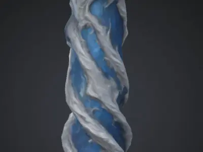 Moon Candle 3 Low-poly 3D model