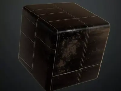 Dark Scalloped Arabesque Grille PBR SEAMLESS Texture