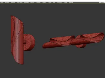 DELINA WALL Low-poly 3D model