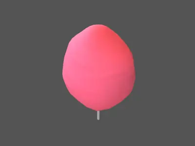 Cotton Candy V1 002 Low-poly 3D model