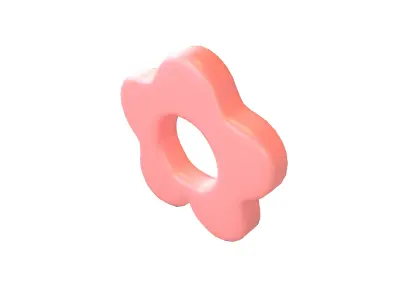 Flower Symbol v3 002 Low-poly 3D model