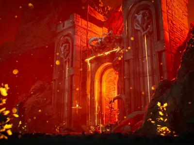 Hell Gate Environment Kit - UE5 Low-poly 3D model