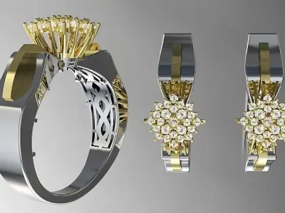 Ring boutique set Another Lily 3D print model