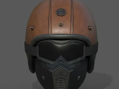 Helmet scifi military combat 3d futuristic  Low-poly 3D model