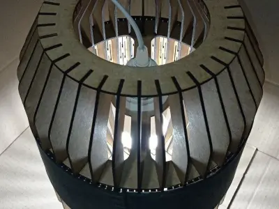 CEILING LIGHT LAMP 3D PRINT AND LASER CUT 3D print model