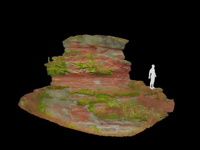 PBR Rocks Stone Forest Cliff Big Drone scan 3D model