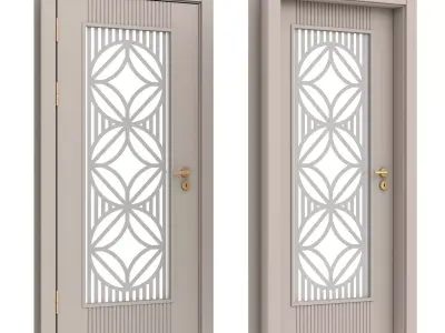modern interior Door Low-poly 3D model