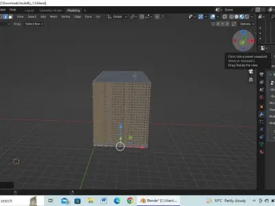 2 buildings Low-poly 3D model