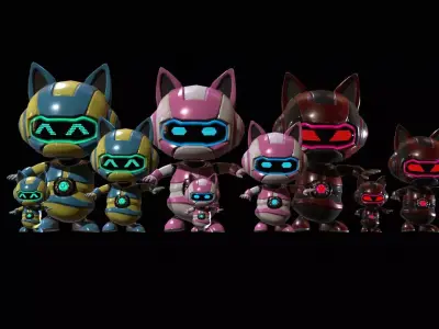 Minirobotic2Pack4 Low-poly 3D model