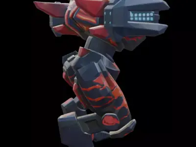 Shadow Mech Stealth Assault Sci-Fi Robot from Mech Arena game 3D model