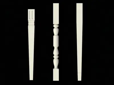leg High quality 3d models for processing on a cnc machine  3D model 11