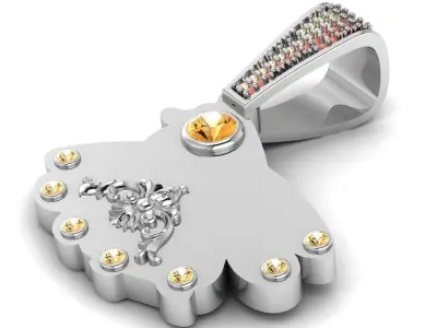 3D BIRD GOLD PENDANT  3D print model