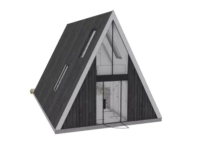 A-Frame Cabin House 3D Model Modern Architectural House Design 3D model