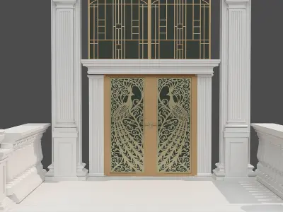 Classic Door Gate 2 3D model