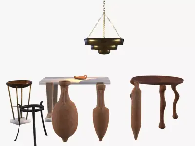  Roman furniture - Roman Villa pack Free low-poly 3D model