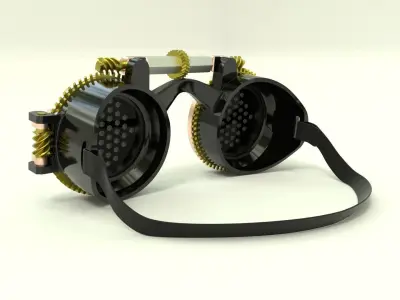 Stempunk automatic glasses 3D model