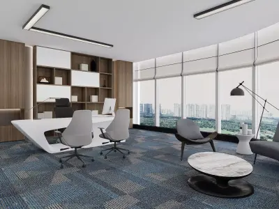 Modern Executive Office Interior 3D model