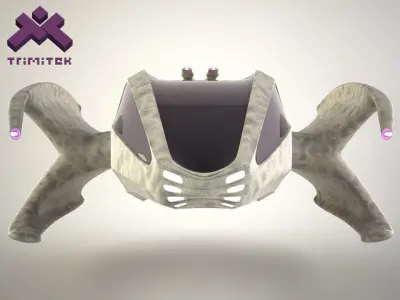 Alien Spaceship - small escape pod 3D model