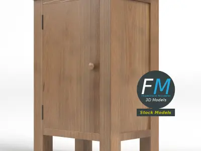 Small 1 door cabinet 3D model