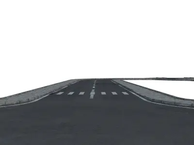 city road asset exta low poly Low-poly 3D model