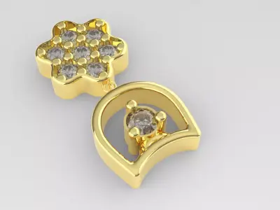 Super cute Kids Dangling Earring Free 3D print model