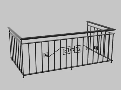 Metal Balcony Free 3D model