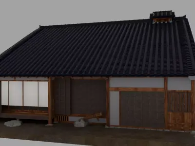 Japanese historical house Nakabashi-ke Residence 3D model