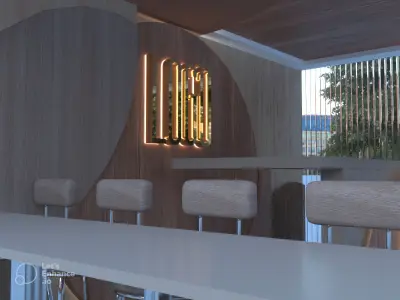 Coffee Shop 3D model 10