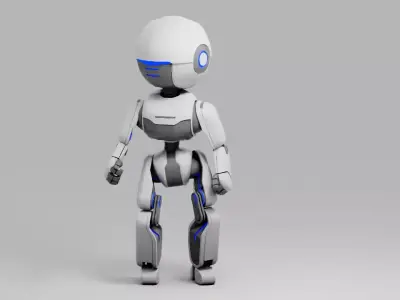 Droid rigged animated character Free low-poly 3D model