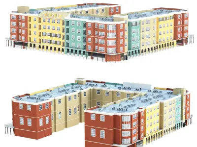 Residential complex 3D model