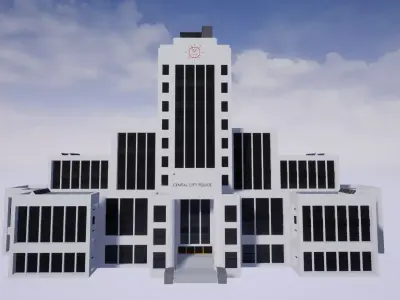 Central City Police Department CCPD from The Flash  Low-poly 3D model