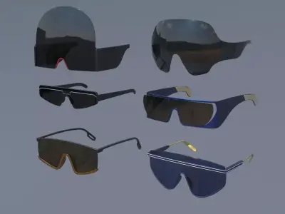 Fashion Sci fi glasses pack x6
