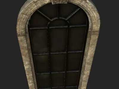 Courthouse Window Low-poly 3D model