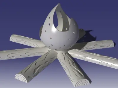 Fire Lamp 3D print model