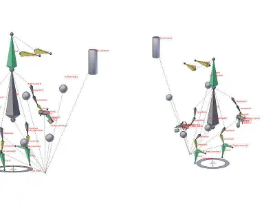 Friendly little robot rigged 3D model