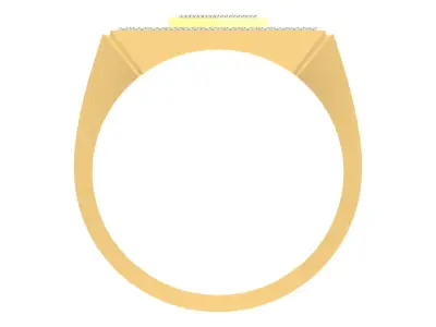 Light Weight Yellow Gold Diamond Ring  -ZA RN 4231 3D print model
