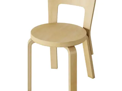 Aalto USA Artek Alvar Aalto Childrens Chair N66 3D model