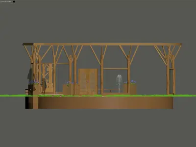 Childrens round pool stage 3D model