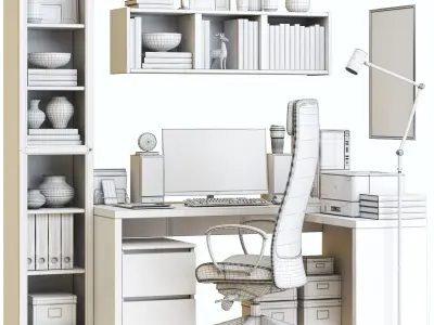 Office workplace 59 3D model