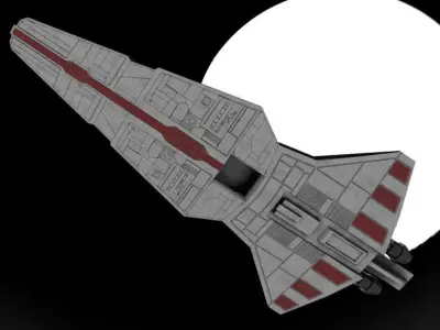 Star Wars Venator Low-poly 3D model